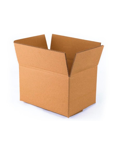 Caja para embalar q-connect co n fondo automático cartón 100% reciclado canal simple 3 mm color kraft 210x170x110 mm