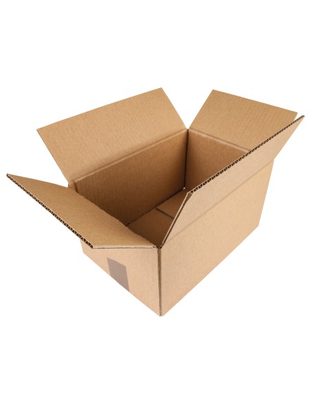Caja para embalar q-connect am ericana carton 100% reciclado canal simple 5 mm color kraft 400x290x220 mm