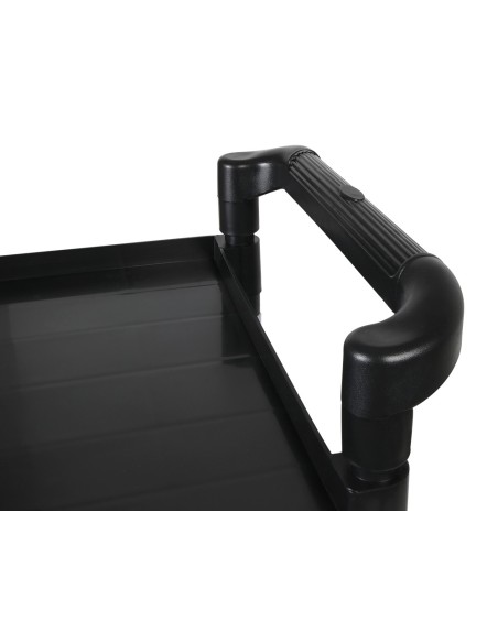 Carro de servicio multifuncional q-connect 3 estantes de polipropileno 830x420x970 mm