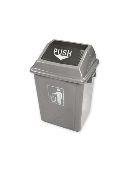 Papelera contenedor q-connect plastico con tapa...