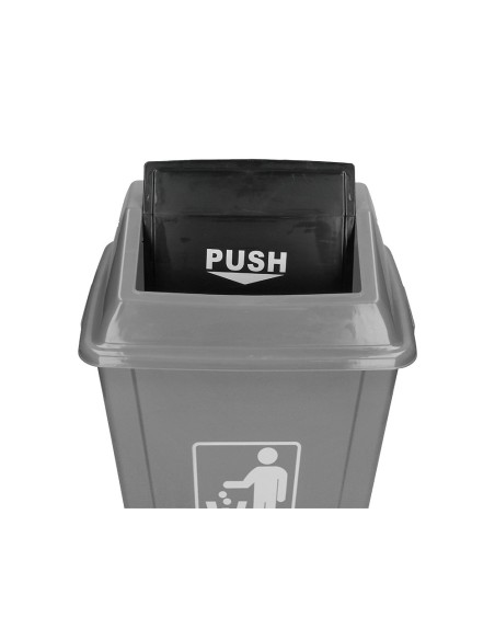 Papelera contenedor q-connect plastico con tapa...