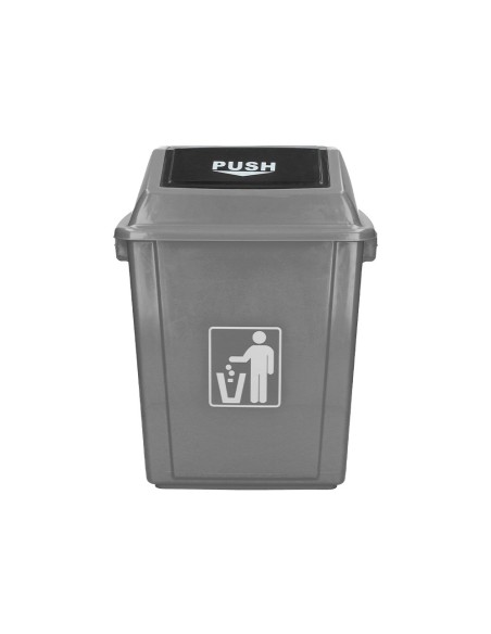 Papelera contenedor q-connect plastico con tapa...