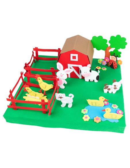 Goma eva liderpapel 50x70cm 60g/m2 espesor 2mm textura toalla rojo