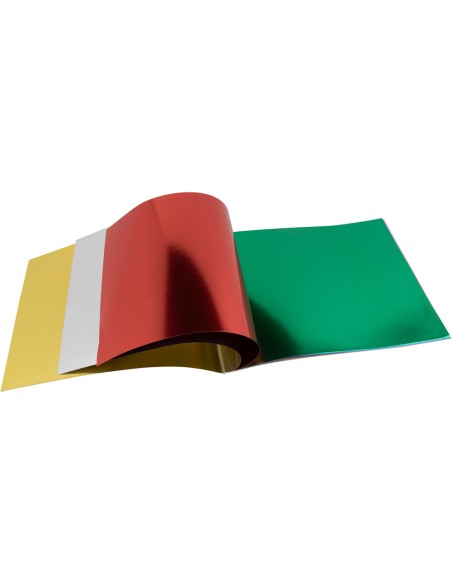 Bloc trabajos manuales liderpapel papel metalizado 240x315 mm 10 hojas colores surtidos