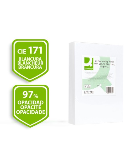 Papel fotocopiadora q-connect ultra white din...