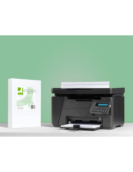 Papel fotocopiadora q-connect ultra white din a4 100 gramos paquete de 500 hojas