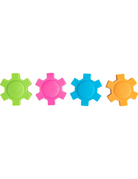 Goma liderpapel mecano con forma de rueda colores surtidos