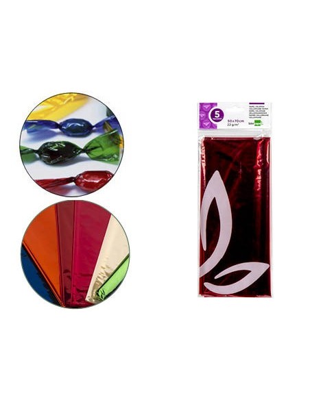 Papel celofan liderpapel 50x70 cm 22g/m2 bolsa...