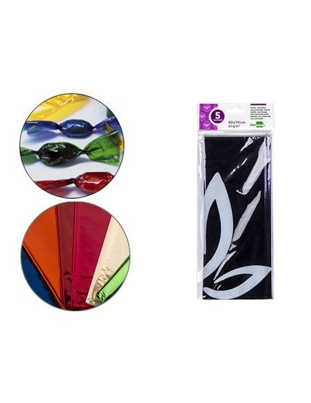 Papel celofan liderpapel 50x70 cm 22g/m2 bolsa...