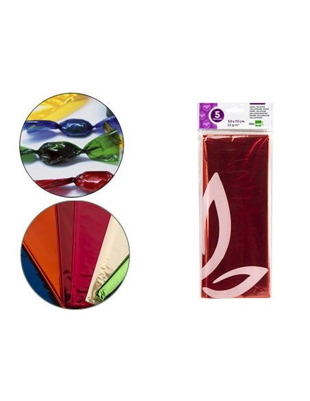 Papel celofan liderpapel 50x70 cm 22g/m2 bolsa...