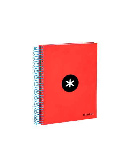 Cuaderno espiral a5 micro antartik tapa forrada120h 90gr cuadro 5mm 5 bandas 6 taladros colores surtidos