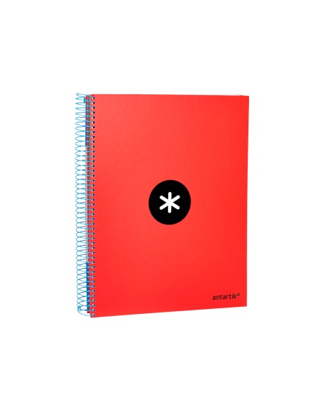 Cuaderno espiral a4 micro antartik tapa forrada 120h 90 gr cuadro 5mm 5 bandas 4 taladros colores surtidos