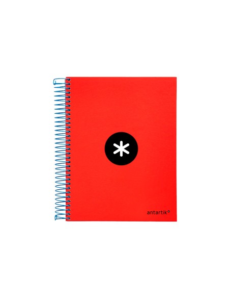 Cuaderno espiral a5 micro antartik tapa forrada 120 h 100g horizontal 5 bandas6 taladros colores surtidos
