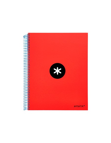 Cuaderno espiral a4 micro antartik tapa forrada 120h 90 gr horizontal 5 bandas 4 taladros colores surtidos