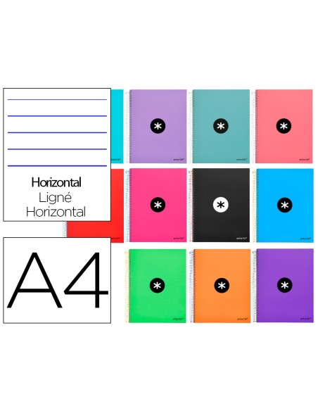Cuaderno espiral a4 micro antartik tapa forrada...
