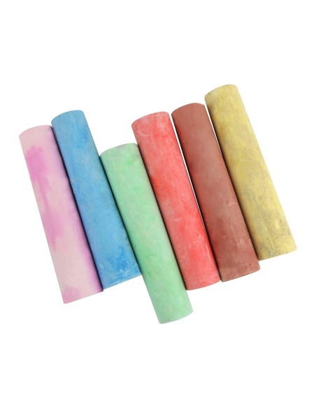 Tiza color liderpapel para suelo caja de 6...