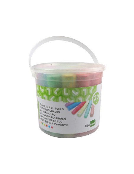 Tiza color liderpapel para suelo cubilete de 20...