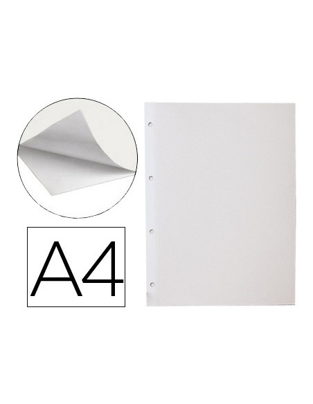 Hoja album de fotos liderpapel din a4 autoadhesiva blanca
