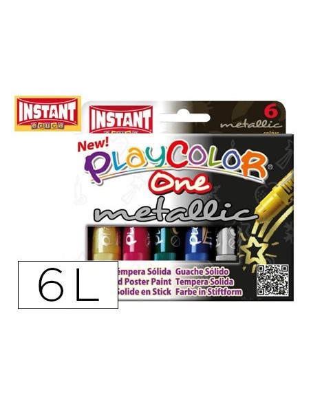 Tempera solida en barra playcolor escolar caja...