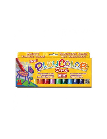 Tempera solida en barra playcolor escolar caja...