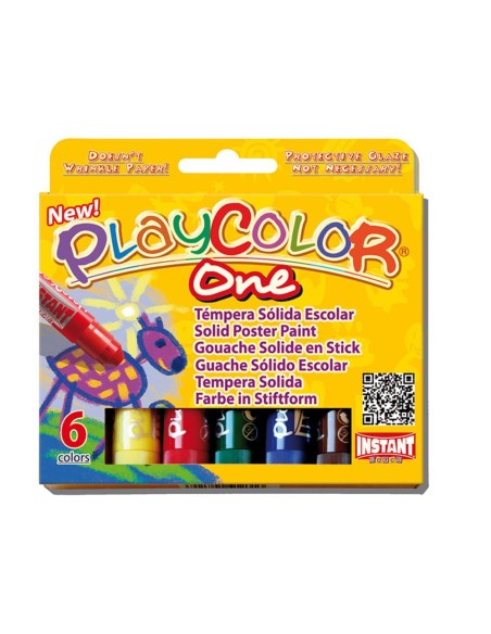 Tempera solida en barra playcolor escolar caja...