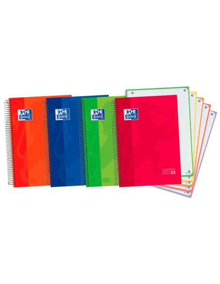 Bloc espiral oxford tapa extradura optik paper microperforado din a4 120 h 50% hojas gratis cuadros 5 mm