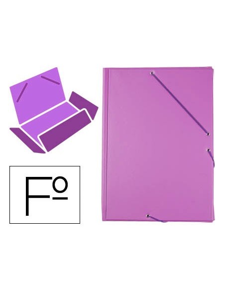 Carpeta liderpapel gomas plastico folio solapas...