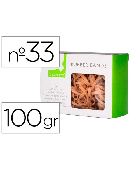 Gomillas elasticas q-connect 100 gr numero 33...