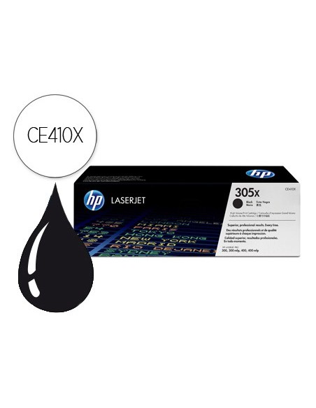 Toner hp 305x laserjet pro 300/ 400 ce410x...