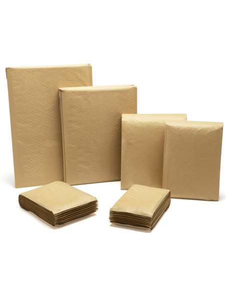 Sobre burbujas crema q-connect b/00 120 x 215 mm caja de 100