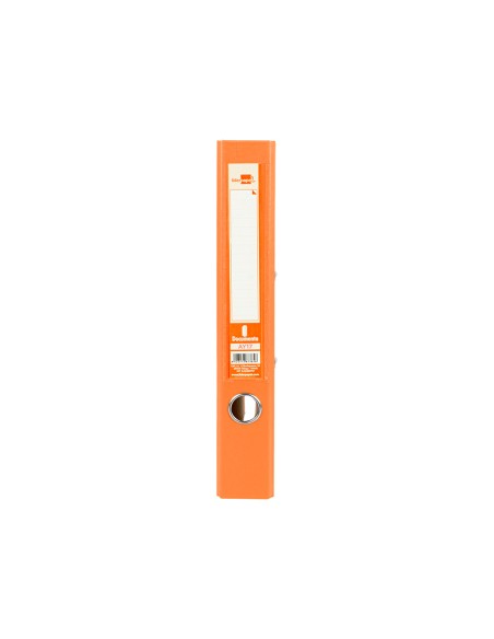Archivador de palanca liderpapel a4 documenta forrado pvc con rado lomo 52mmnaranja compresor metalico