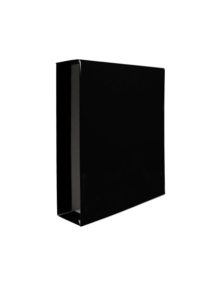 Caja archivador liderpapel de palanca carton folio documenta lomo 75mm color negro
