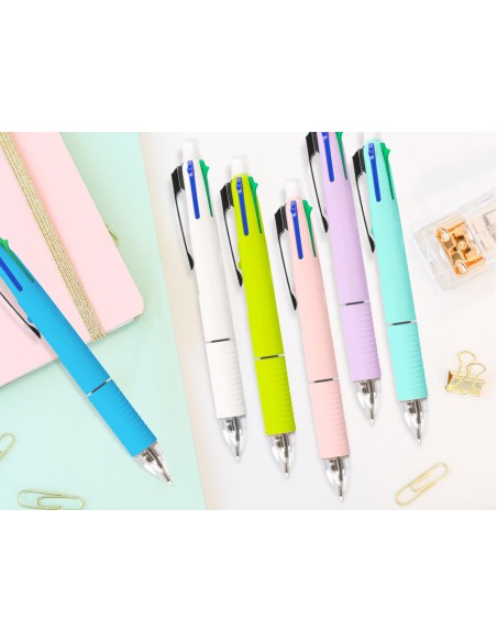 Boligrafo liderpapel 5 en 1 azul negro rojo verde 0,7m y portaminas 0,5mm