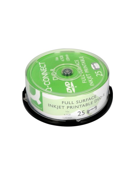 Dvd-r q-connect con superficie 100% imprimible...