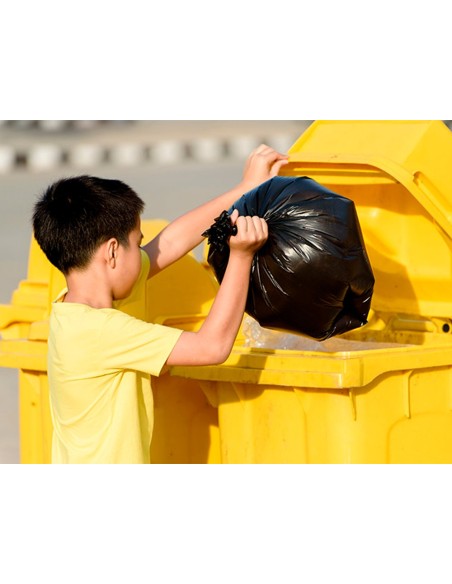 Papelera contenedor q-connect plastico amarillo...