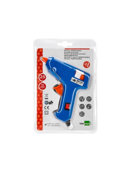 Pistola termofusible mini liderpapel de 25w con...