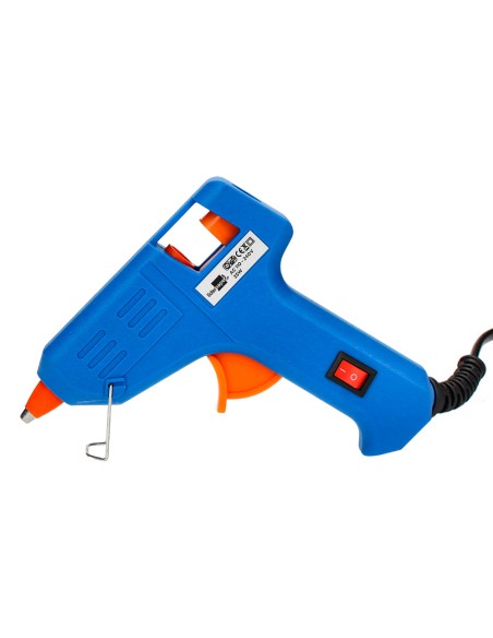 Pistola termofusible mini liderpapel de 25w con gatillo dispensador y 2 barras de repuesto de 7 mm diametro x 100 mm