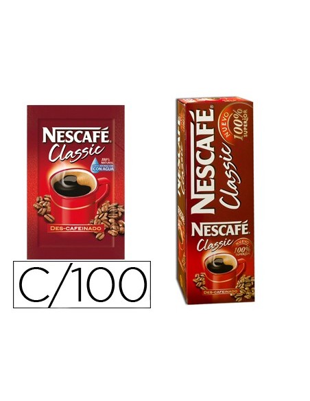 Cafe nescafe descafeinado monodosis caja de 10...