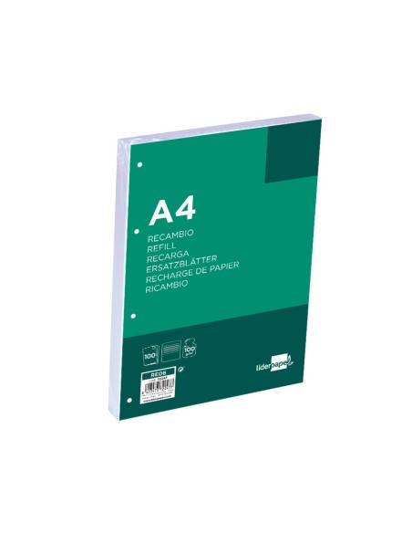 Recambio liderpapel a4 100 hojas 100 g/m2...