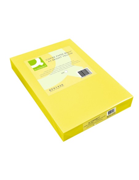Papel color q-connect din a3 80gr amarillo neon...