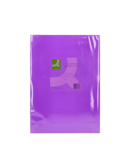 Papel color q-connect din a3 80gr lila paquete de 500 hojas