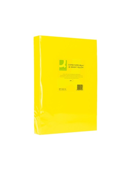 Papel color q-connect din a3 80 gr amarillo...