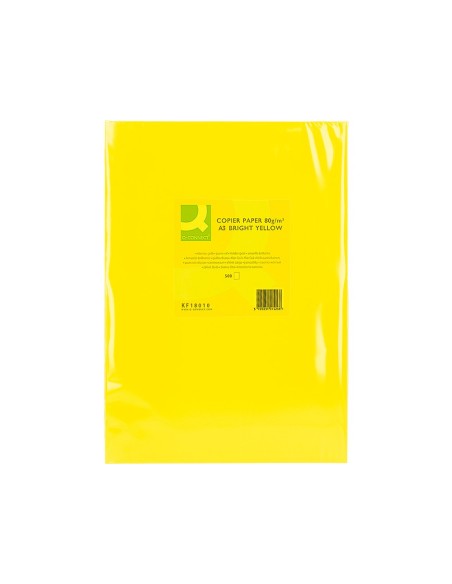 Papel color q-connect din a3 80 gr amarillo...