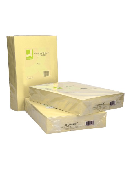 Papel color q-connect din a3 80gr champagne paquete de 500 hojas