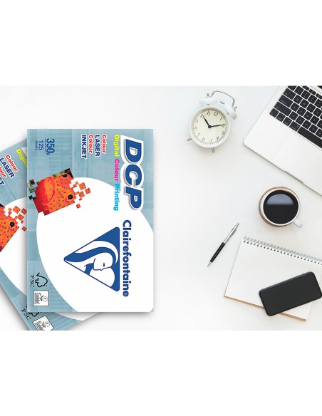 Papel fotocopiadora clairefontaine din a4 350 gramos paquete de 125 hojas
