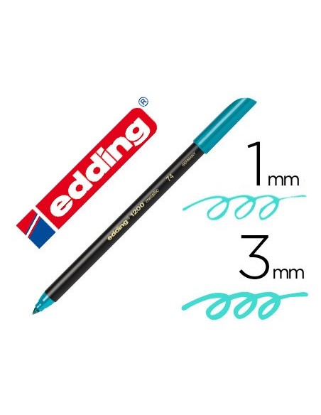 Rotulador edding punta fibra 1200 verde...