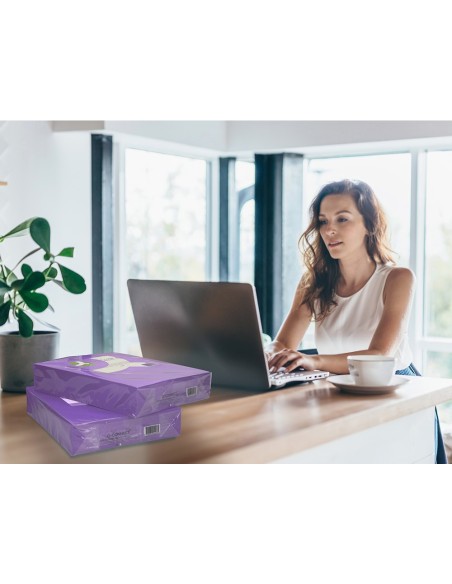 Papel color q-connect din a4 80gr lila intenso...