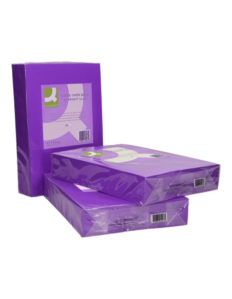Papel color q-connect din a4 80gr lila intenso...