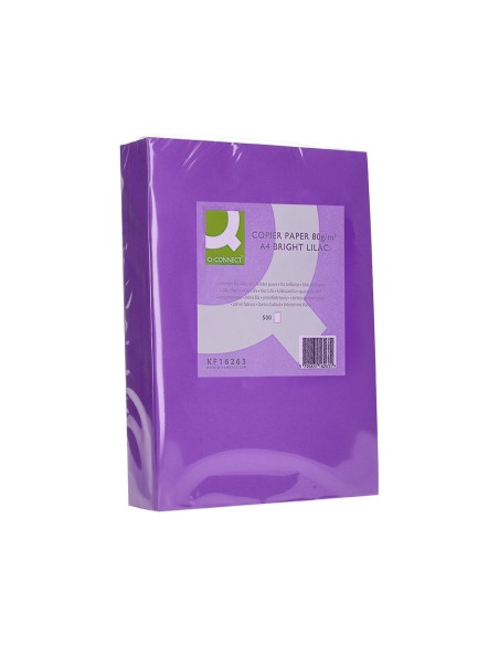 Papel color q-connect din a4 80gr lila intenso...