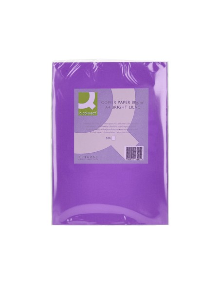 Papel color q-connect din a4 80gr lila intenso...